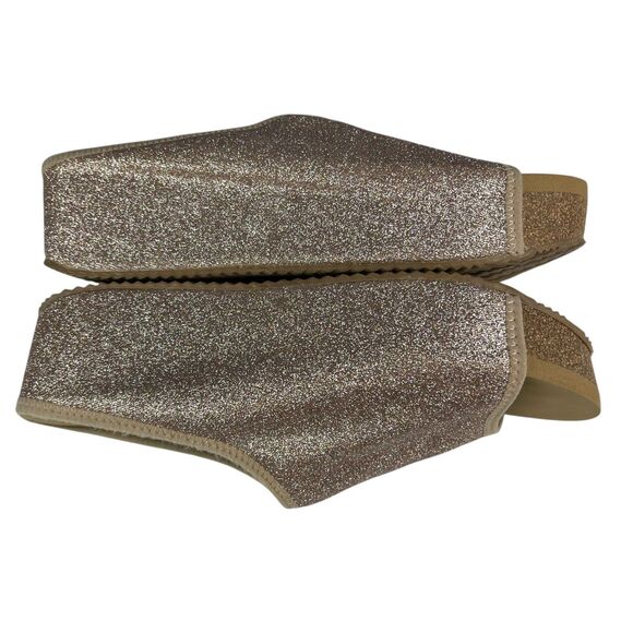 Volatile Women’s Platform Slide Sandals Size 8 Glitter Slip-On Wedge Open Toe - Picture 6 of 11